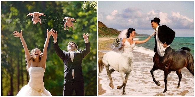 Beterin Beteri Varmış! Rus Çiftlerden Her Biri Biririnden Anlamsız Düğün Fotoğrafları