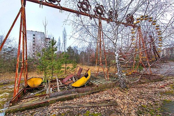 17. Pripyat'ta terk edilmiş bir lunapark...