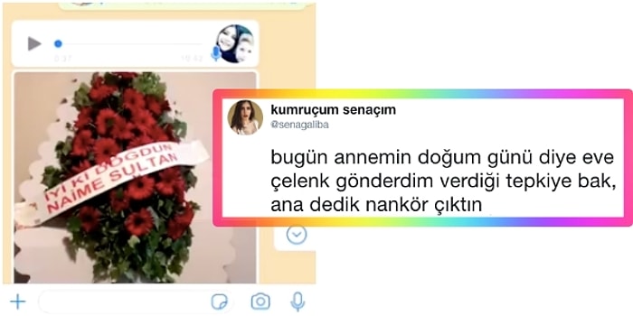 Doğum Günü İçin Karadenizli Annesine Tatlı Bir Sürpriz Yaparak Çelenk Gönderen Gencin Yaşadığı Eğlenceli Anlar