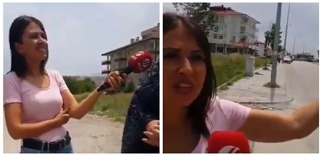 Haber ekibi mezarlık 'perişan' halde diyerek mikrofonu bir vatandaşa uzattı.