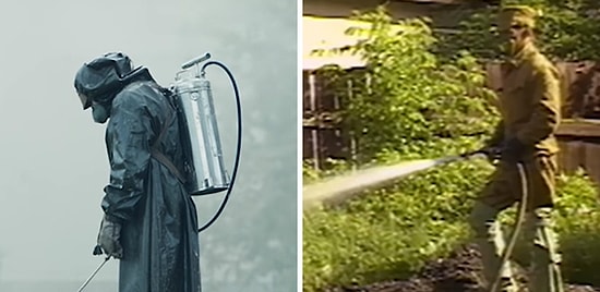 Подлежит сравнению: Настоящие снимки с места трагедии и кадры из сериала "Чернобыль"