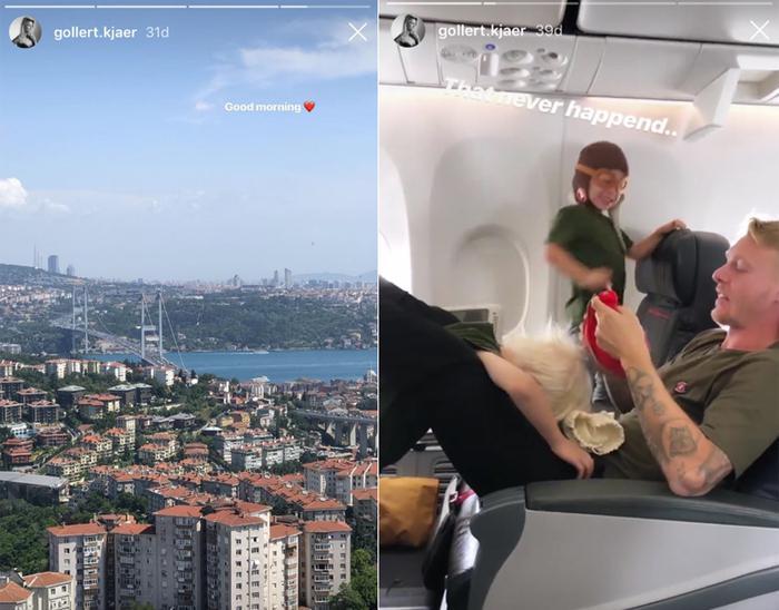 Fenerbahçe'nin eski futbolcusu Simon Kjaer, eşi ve çocuklarıyla birlikte İstanbul'a geldi. Kjaer'in eşi, Instagram hesabından bu fotoğrafları paylaştı.