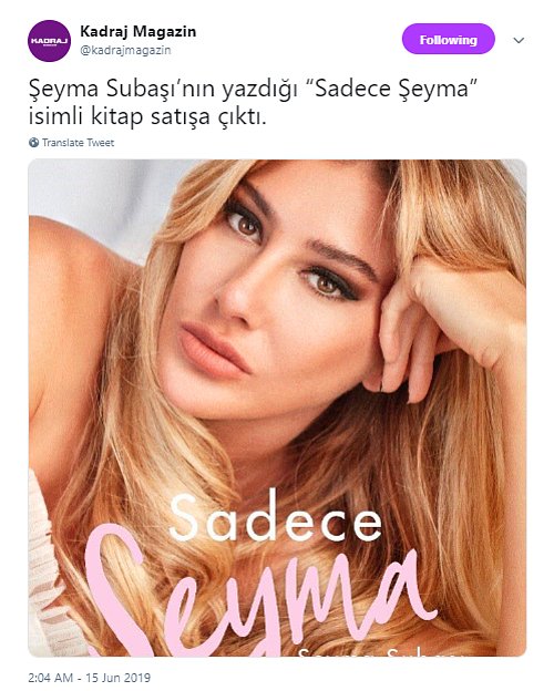 Şeyma Subaşı 'Sadece Şeyma' İsmini Verdiği Kitabının Ön Satışa Çıkmasıyla Toplumsal Medyanın Lisanına Düştü!