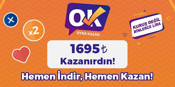 1695 TL kazanırdın!