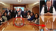 Gözlerimiz Bize Oyun mu Oynuyor? Cumhurbaşkanı Erdoğan'ın Tacikistan Dönüşü Çekilen Fotoğrafında Masadaki Yansıması Kafaları Karıştırdı!