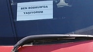Bodrum'da Yaşayan İstanbul Plakalı Araç Sahibinin Camına Astığı Gülümseten Mesaj