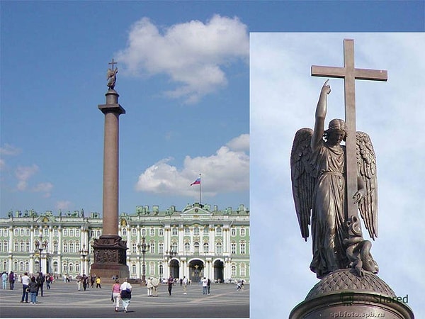 12. Я памятник себе воздвиг нерукотворный, К нему не зарастет народная тропа, Вознесся выше он главою непокорной Александрийского столпа.