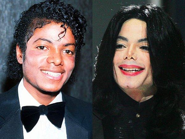 9. Michael Jackson sadece bir kere burun estetiği yaptırdığını söylese de durum pek öyle görünmüyor...