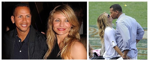 16. Камерон Диас - Алекс Родригес - Кейт Хадсон