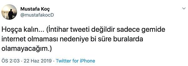 Mustafa Koç'tan geriye ise, staja gitmeden önce sosyal medya hesabından yaptığı iç burkan paylaşımlar kaldı...