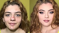 İki Farklı İnsan Gibi! Bu Fotoğraflara Bakarken Makyajın Gücünü Net Bir Şekilde Göreceksiniz