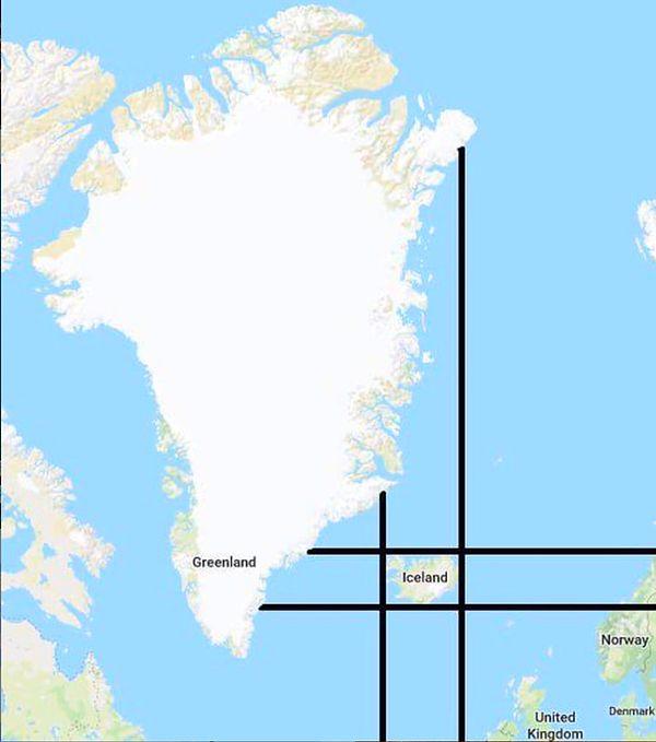 11. Ufak bir coğrafya dersi: Grönland, İzlanda’nın hem doğusu hem kuzeyi hem güneyi hem de batısında toprağa sahip.