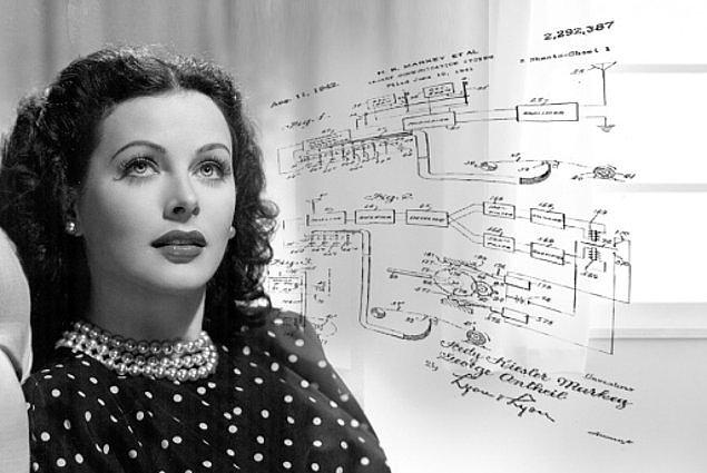 11. Hedy Lamarr hem ünlü bir Hollywood aktrisi hem de bir mucit. Wi-Fi ve Bluetooth'un geliştirilmesinde büyük rol oynayan kablosuz iletim sistemi geliştirmiştir.