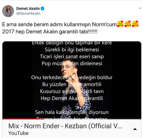 Demet Akalın’a Meydan Okuyan Norm Ender’e Pop Müziğin Atarlı Giderli Kraliçesinden Kapak Gibi Cevap Geldi!