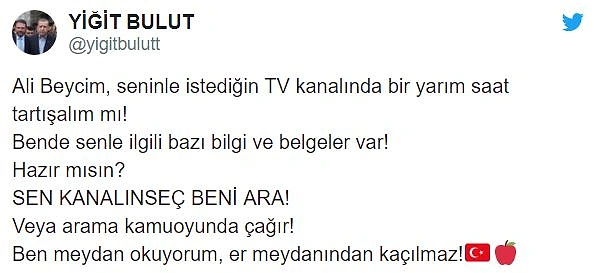 Yiğit Bulut, Ali Babacan'a Meydan Okudu: 'Elimde Belgeler Var, İstediğin Kanalda Tartışalım'