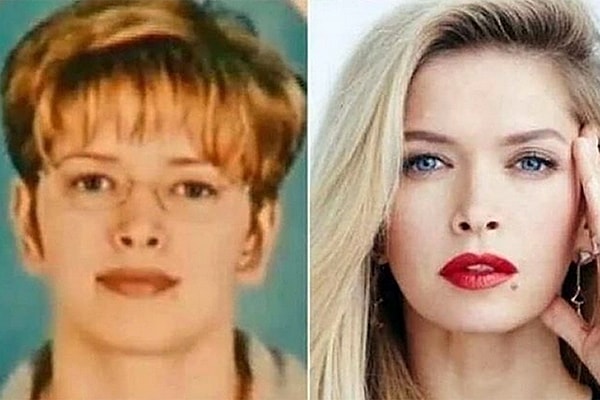 1. Сексуальная блондинка Вера Брежнева в школьные годы носила короткую стрижку и очки.