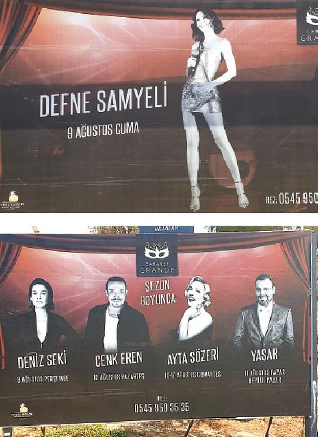 Afişte yer alan sanatçıları görünce "Ben onlarla yan yana aynı afişte olmam" diyerek tepki göstermiş.