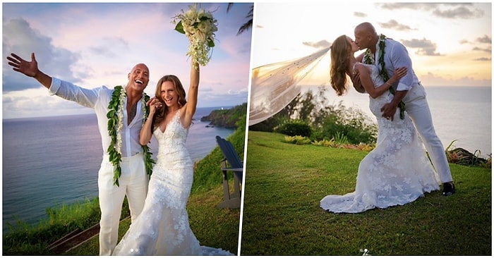 Oyunculuğuna Hayran Olduğumuz Dwayne 'The Rock' Johnson, Lauren Hashian ile Hawaii'de Masalsı Bir Düğünle Evlendi