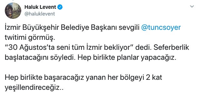 İzmir Büyükşehir Belediye Başkanı Tunç Soyer'in desteğini de arkasına aldı.