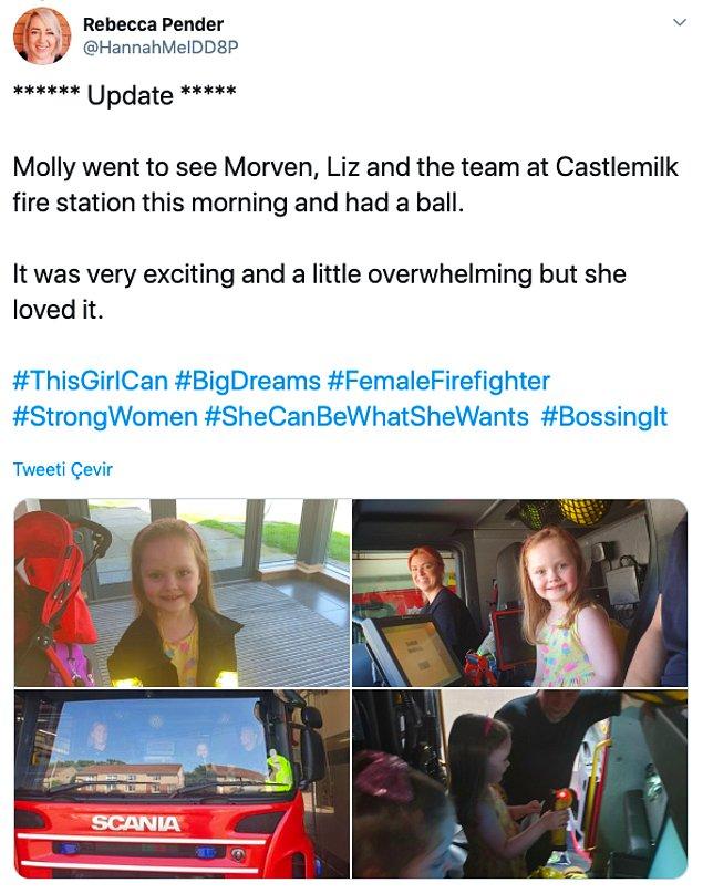 Daha sonrasında ise Molly'nin annesi yeni bir tweet attı: