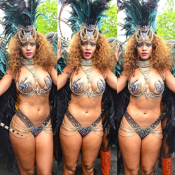 4. Когда Рианна пришла в таком виде на Парад в День Кадумента