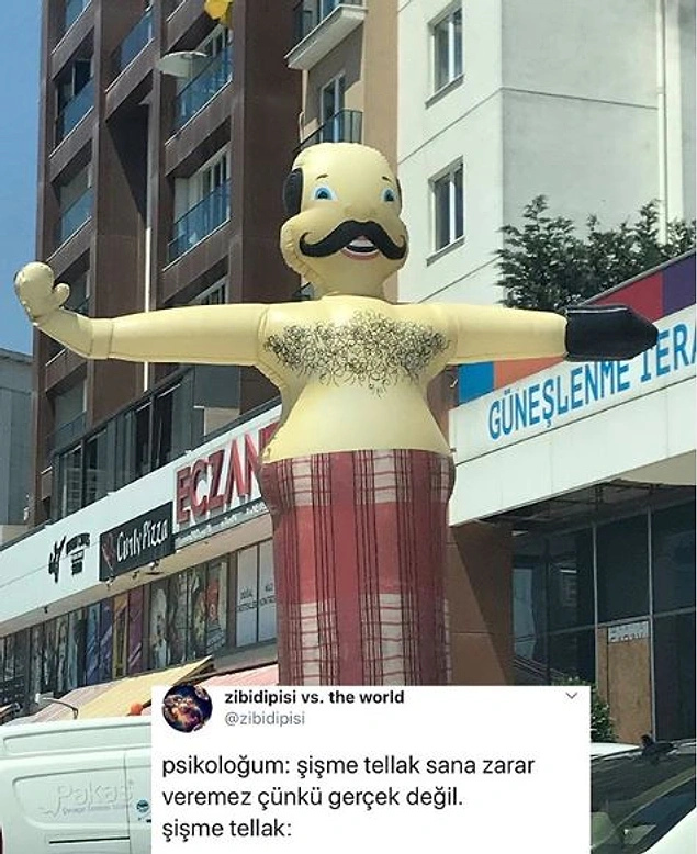 Şişme dev tellakcıklar.
