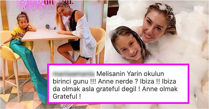 Şeyma Subaşı Okula Başlayan Kızı Melisa'nın Yanında Olmadığı Gerekçesiyle Eleştirilince, Sessiz Kalmadı