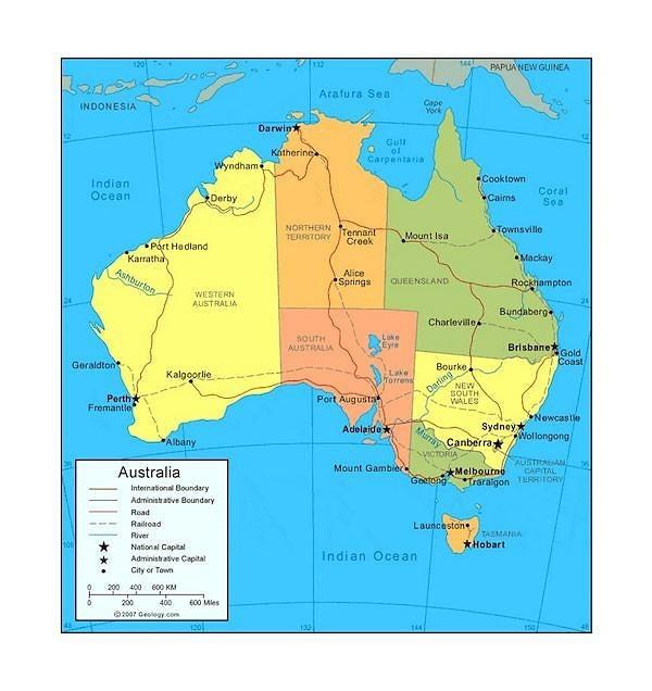 7. Avustralya, en hızlı hareket eden kıtadır ve her yıl 7 santimetre kuzeye doğru hareket eder.