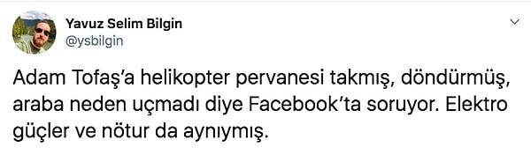 Yavuz Selim Bilgin, Twitter hesabında kendisine gelen mesajı anlatmış.