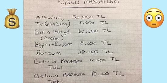 580 Bin Liralık Tutarıyla Çokça Tartışılan Evlilik Masrafları Listesi