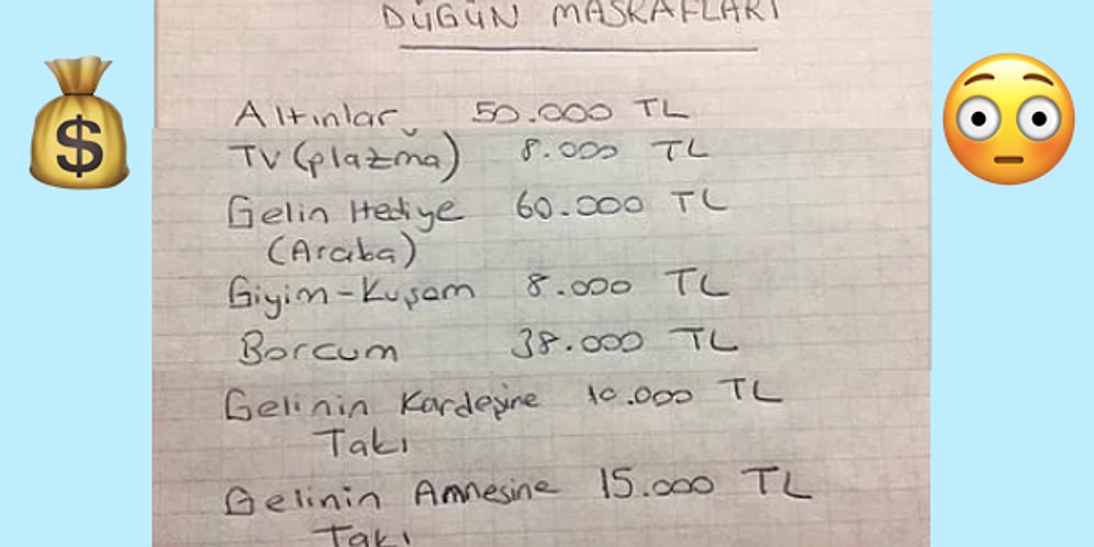 580 Bin Liralık Tutarıyla Çokça Tartışılan Evlilik Masrafları Listesi