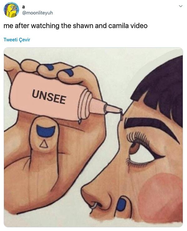 "Shawn ve Camila'nın videosunu izledikten sonra ben"