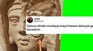 Roma Döneminden Kalma Bir Kadın Büstünün Restorasyon Sırasında Geldiği Hali Gösteren Tweete Gelen Birbirinden Komik Yorumlar