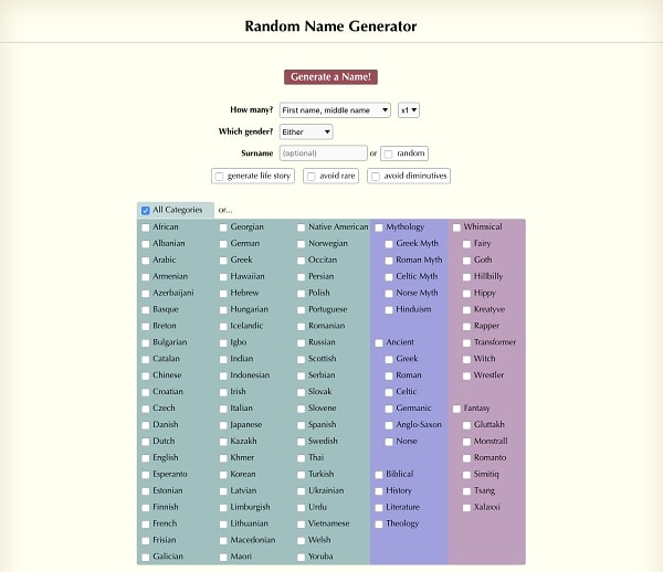 8. Rastgele isim üretici