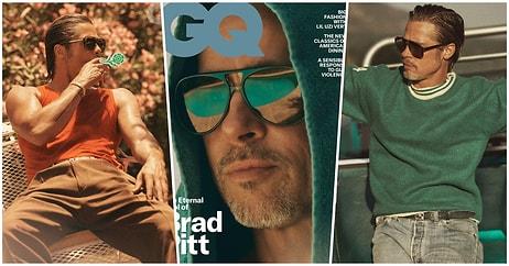 Hâlâ Taş Gibi! 55'lik Brad Pitt GQ Dergisine Verdiği Pozlarla Yine Gönülleri Titretti