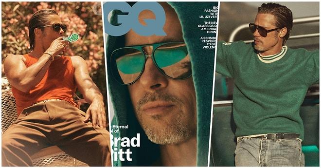 Hâlâ Taş Gibi! 55'lik Brad Pitt GQ Dergisine Verdiği Pozlarla Yine Gönülleri Titretti