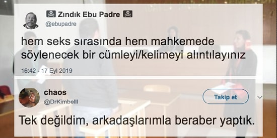 Hem Cinsel İlişki Hem de Mahkeme Sırasında Söylenebilen Cümleleri Bularak Kahkaha Attıran İnsanlar