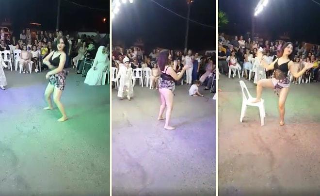Mahalle Arasında Yapılan Sünnet Düğününe Twerk Dansıyla Damga Vuran Kadın!
