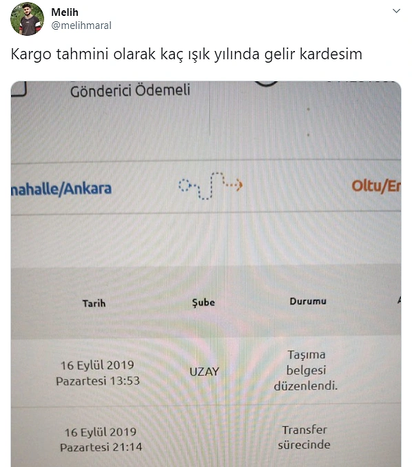 Uzaydan kargo.
