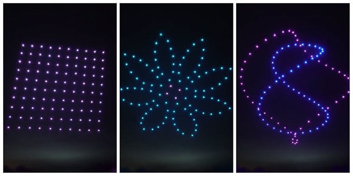 Adeta Dans Ediyorlar: 100 Drone ile Gökyüzünde İnanılmaz Işık Gösterisi