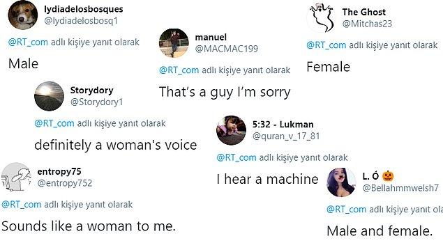 Ancak duyulan sesin kadın sesi mi, erkek sesi mi olduğu Twitter'ı ikiye böldü!