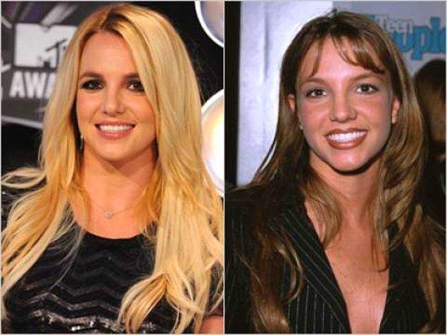 2. Doğal saç rengi orta kumral olan Britney Spears'ı sarıdan başka bir renkle düşünmek mümkün değil.