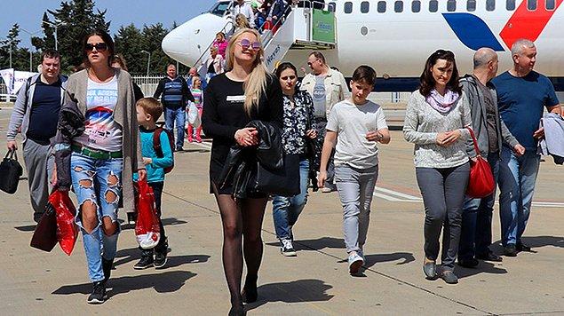 Gelen turistlerde Ruslar ilk sırada