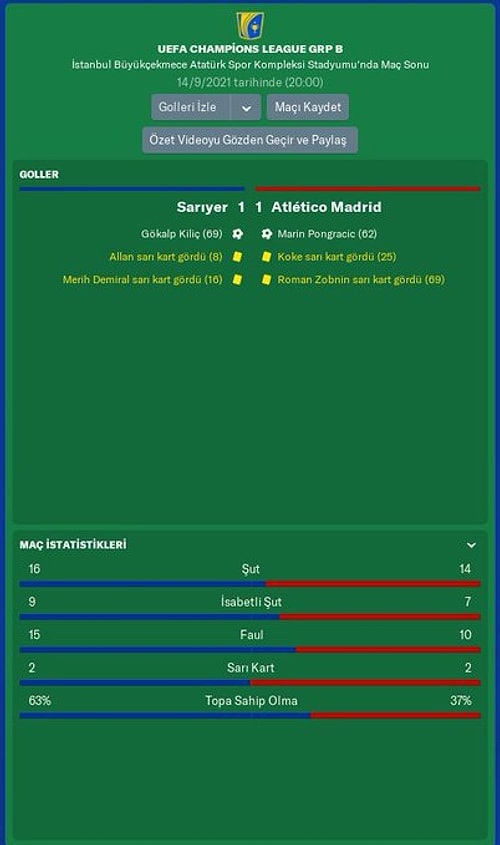 Sarıyer Belediyesi ve Football Manager'de Sarıyer'i Yöneten Genç Arasındaki Güldüren Diyalog