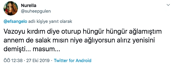 Ardından en az bir kere böyle saçma ağlama krizine girenlerden de efsane cevaplar geldi. 😅