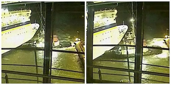 Neredeyse Limana Çarpacak Olan Gemiyi Son Anda Kurtaran Römorkör