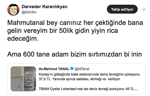 Meclis Lokantasında Balık Yemenin Pahalı Olduğunu Söyleyen Milletvekili Mahmut Tanal'a Tepkiler Gecikmedi