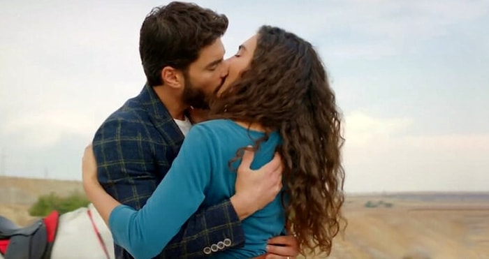 ATV'de Yayınlanan Hercai Dizisindeki Reyyan ile Miran'ın Dikkatleri Üzerine Çeken Öpüşme Sahnesi