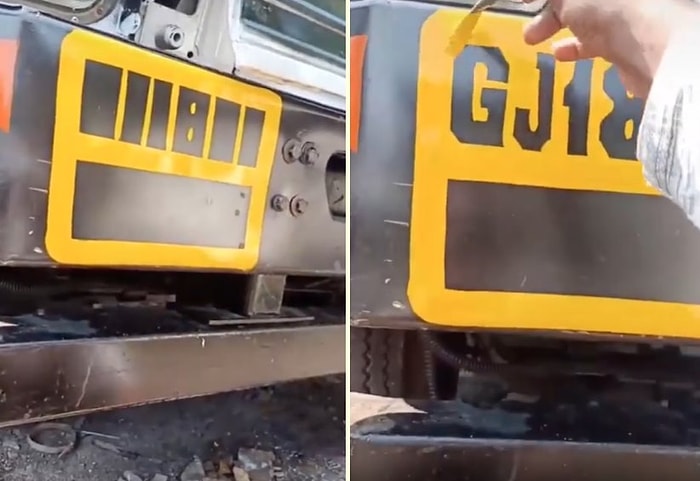 Hipnotize Edici Bir Şekilde Plaka Yazan Hint Adam