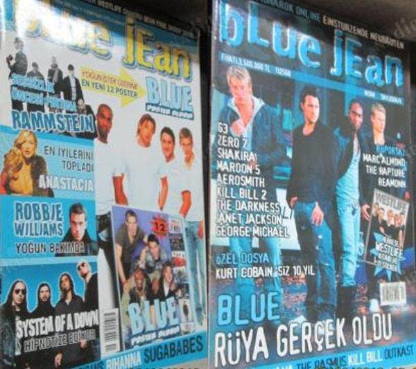 Öyle ki müzik ve gençlik dergileri iki ayda bir Blue'yu kapak yapmaya, poster ve çıkartmaların yanında Blue buzdolabı magneti bile vermeye başlamıştı.